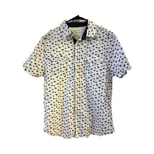 Men’s Paper Denim & Cloth turtle short sleeve button down shirt size medium